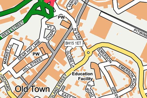 BH15 1ET map - OS OpenMap – Local (Ordnance Survey)