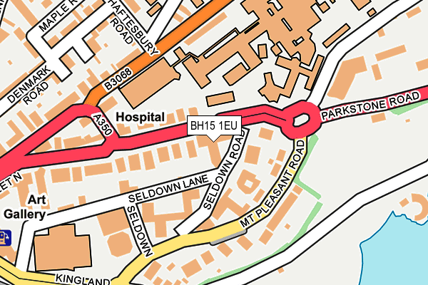 BH15 1EU map - OS OpenMap – Local (Ordnance Survey)