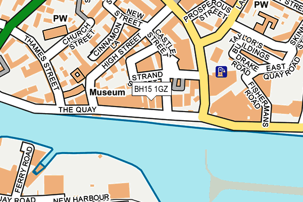 BH15 1GZ map - OS OpenMap – Local (Ordnance Survey)