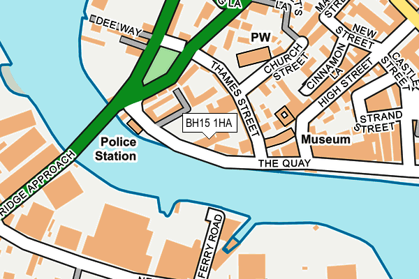 BH15 1HA map - OS OpenMap – Local (Ordnance Survey)