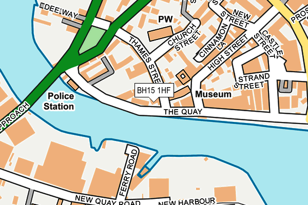 BH15 1HF map - OS OpenMap – Local (Ordnance Survey)