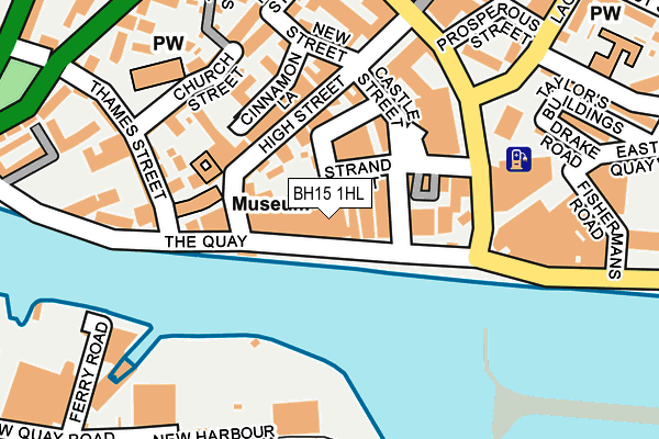 BH15 1HL map - OS OpenMap – Local (Ordnance Survey)