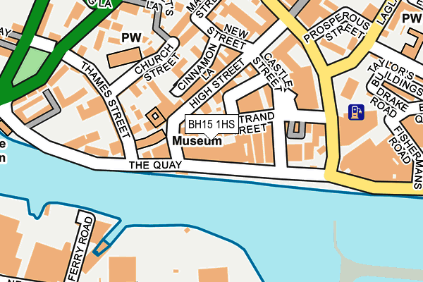 BH15 1HS map - OS OpenMap – Local (Ordnance Survey)