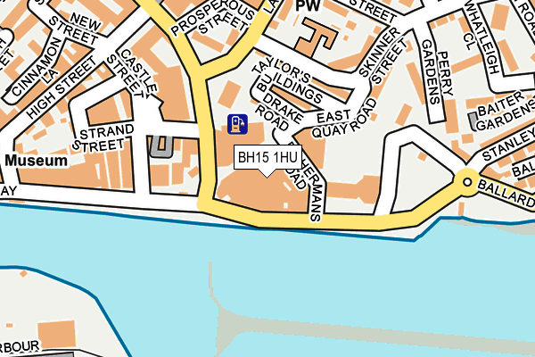 BH15 1HU map - OS OpenMap – Local (Ordnance Survey)