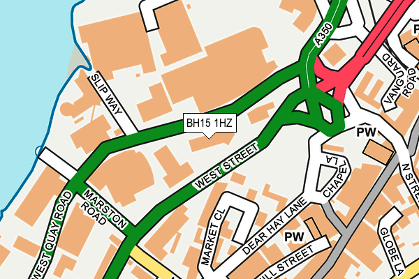 BH15 1HZ map - OS OpenMap – Local (Ordnance Survey)