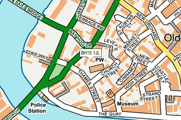 BH15 1JL map - OS OpenMap – Local (Ordnance Survey)