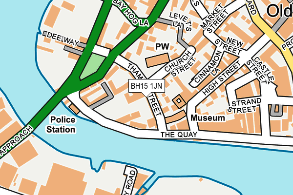 BH15 1JN map - OS OpenMap – Local (Ordnance Survey)