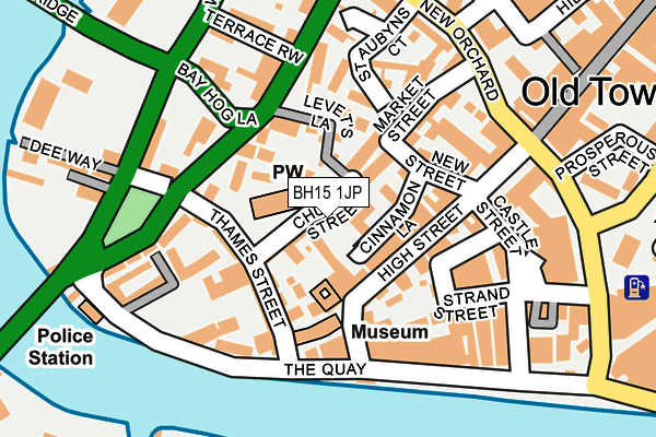 BH15 1JP map - OS OpenMap – Local (Ordnance Survey)