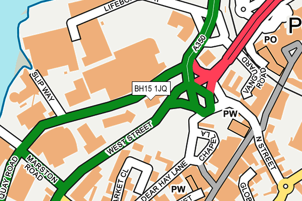 BH15 1JQ map - OS OpenMap – Local (Ordnance Survey)