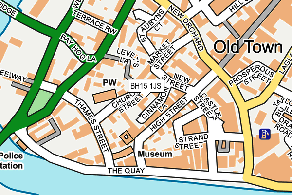 BH15 1JS map - OS OpenMap – Local (Ordnance Survey)