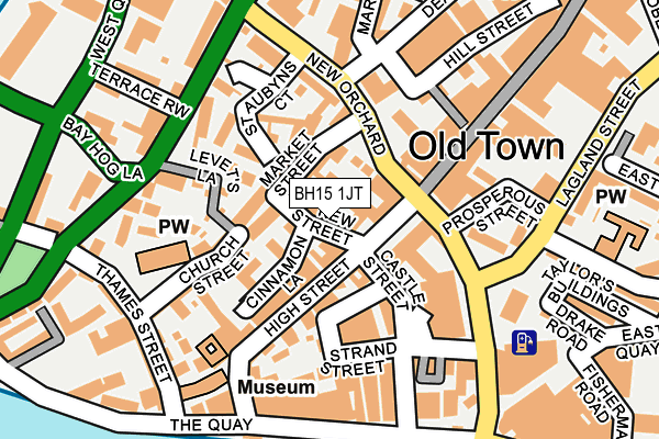 BH15 1JT map - OS OpenMap – Local (Ordnance Survey)