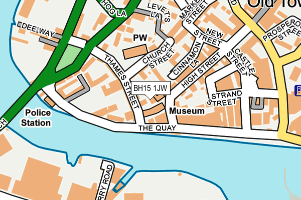 BH15 1JW map - OS OpenMap – Local (Ordnance Survey)