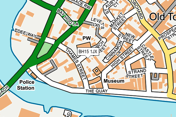 BH15 1JX map - OS OpenMap – Local (Ordnance Survey)