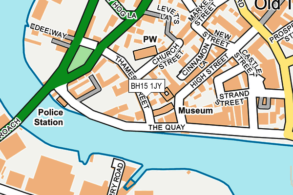 BH15 1JY map - OS OpenMap – Local (Ordnance Survey)