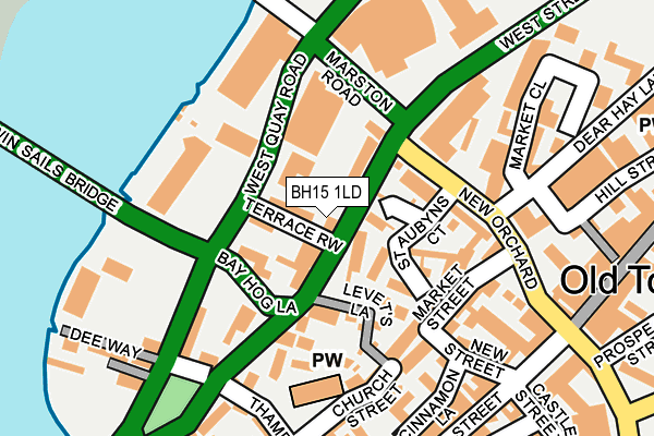 BH15 1LD map - OS OpenMap – Local (Ordnance Survey)