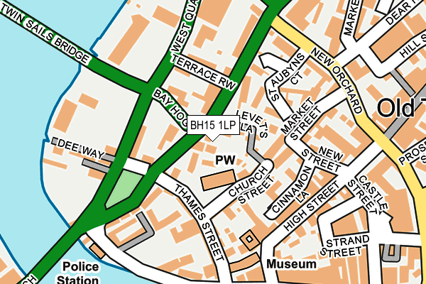 BH15 1LP map - OS OpenMap – Local (Ordnance Survey)