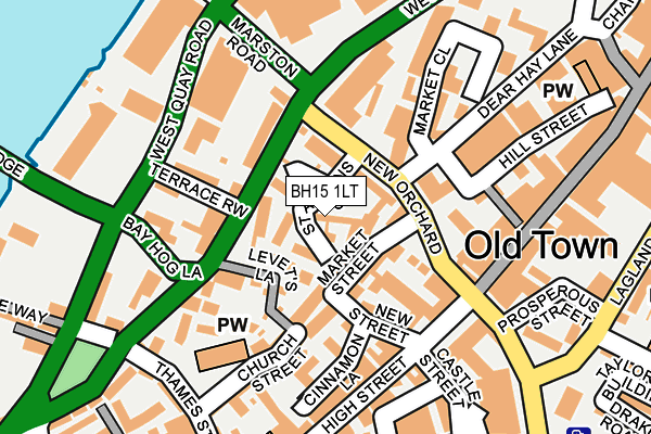 BH15 1LT map - OS OpenMap – Local (Ordnance Survey)