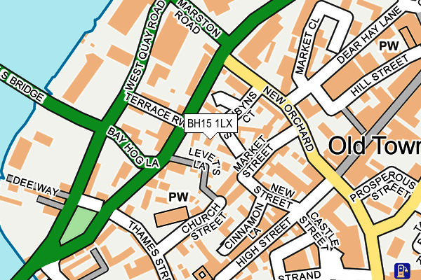 BH15 1LX map - OS OpenMap – Local (Ordnance Survey)