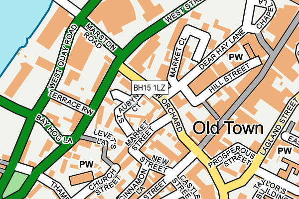 BH15 1LZ map - OS OpenMap – Local (Ordnance Survey)
