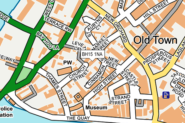 BH15 1NA map - OS OpenMap – Local (Ordnance Survey)