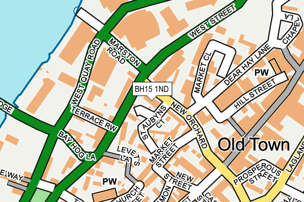 BH15 1ND map - OS OpenMap – Local (Ordnance Survey)