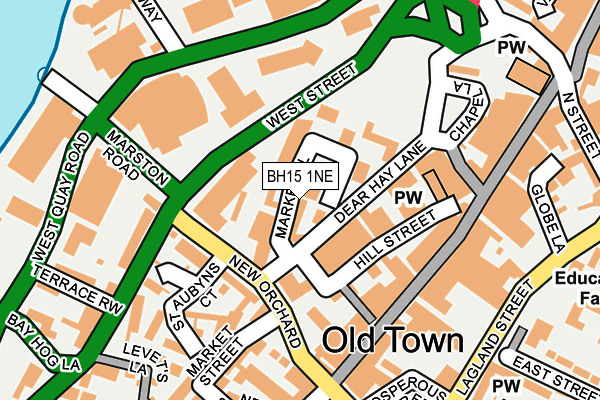 BH15 1NE map - OS OpenMap – Local (Ordnance Survey)