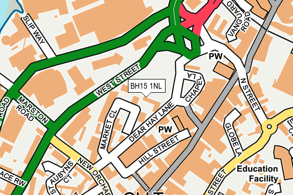 BH15 1NL map - OS OpenMap – Local (Ordnance Survey)
