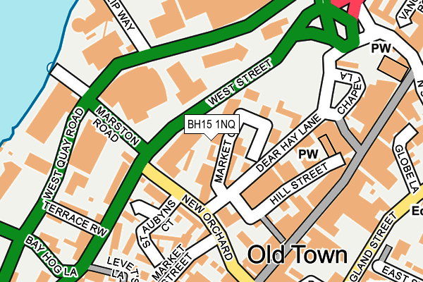 BH15 1NQ map - OS OpenMap – Local (Ordnance Survey)