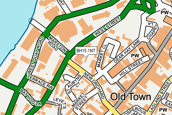 BH15 1NT map - OS OpenMap – Local (Ordnance Survey)