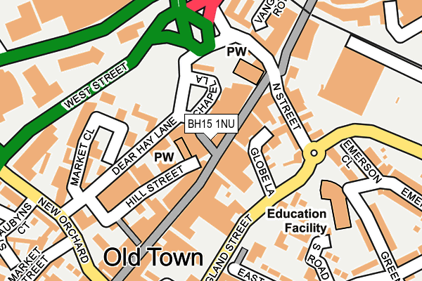 BH15 1NU map - OS OpenMap – Local (Ordnance Survey)