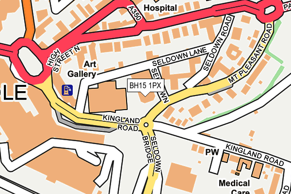 BH15 1PX map - OS OpenMap – Local (Ordnance Survey)
