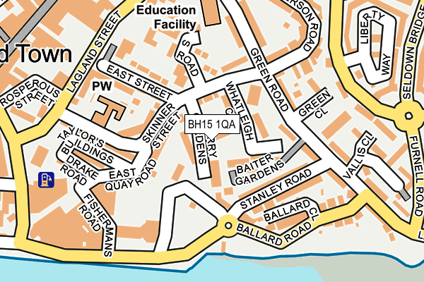 BH15 1QA map - OS OpenMap – Local (Ordnance Survey)