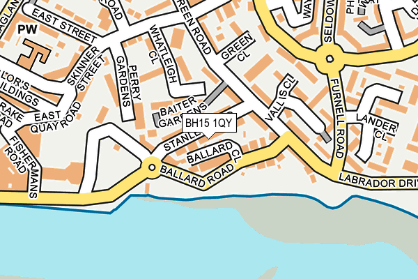 BH15 1QY map - OS OpenMap – Local (Ordnance Survey)