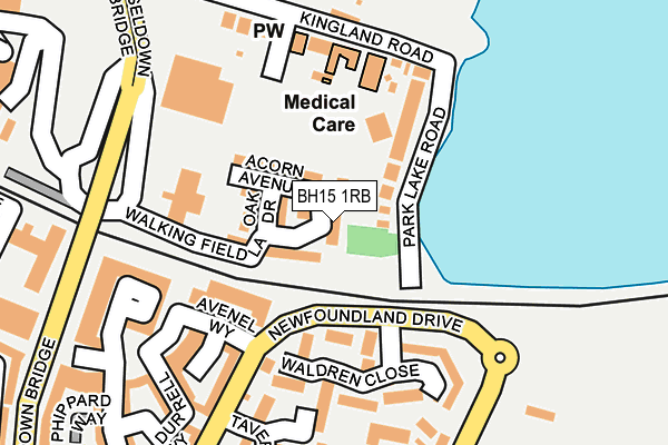 BH15 1RB map - OS OpenMap – Local (Ordnance Survey)