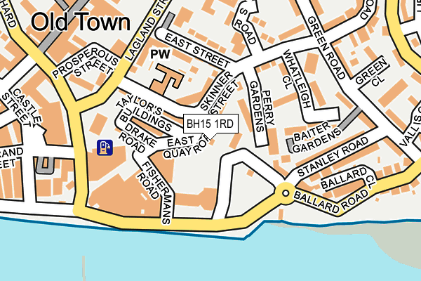 BH15 1RD map - OS OpenMap – Local (Ordnance Survey)