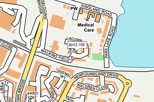 BH15 1RF map - OS OpenMap – Local (Ordnance Survey)