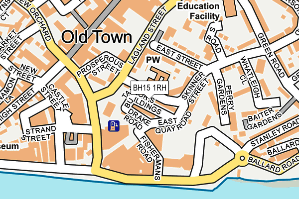 BH15 1RH map - OS OpenMap – Local (Ordnance Survey)