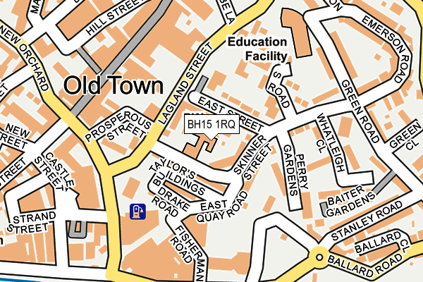 BH15 1RQ map - OS OpenMap – Local (Ordnance Survey)