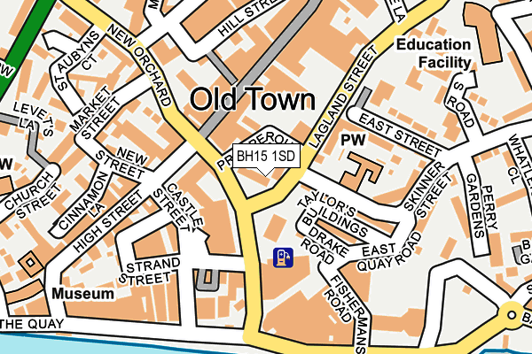 BH15 1SD map - OS OpenMap – Local (Ordnance Survey)