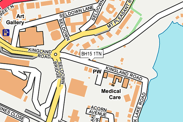BH15 1TN map - OS OpenMap – Local (Ordnance Survey)