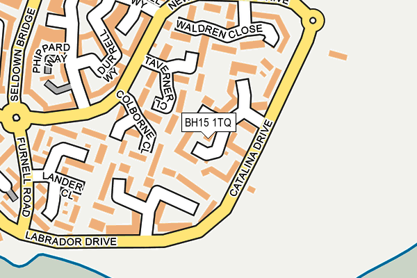 BH15 1TQ map - OS OpenMap – Local (Ordnance Survey)
