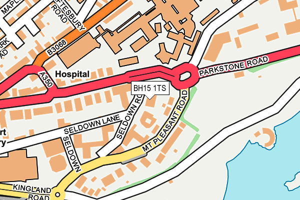 BH15 1TS map - OS OpenMap – Local (Ordnance Survey)