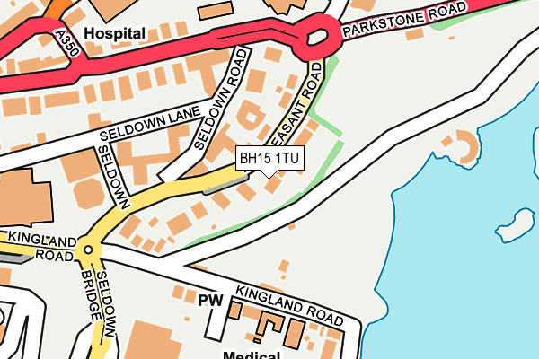 BH15 1TU map - OS OpenMap – Local (Ordnance Survey)