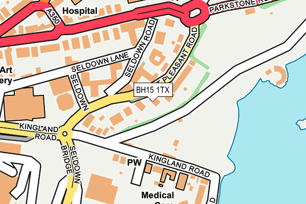 BH15 1TX map - OS OpenMap – Local (Ordnance Survey)