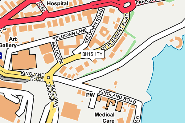 BH15 1TY map - OS OpenMap – Local (Ordnance Survey)