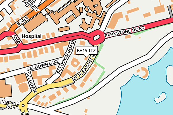 BH15 1TZ map - OS OpenMap – Local (Ordnance Survey)