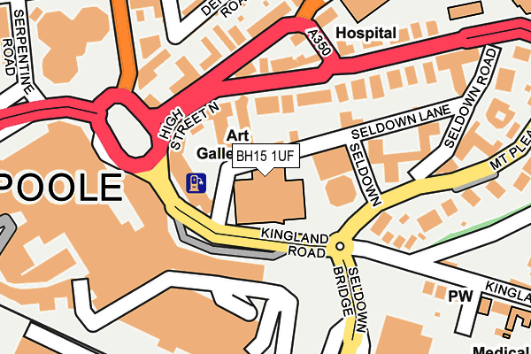 BH15 1UF map - OS OpenMap – Local (Ordnance Survey)