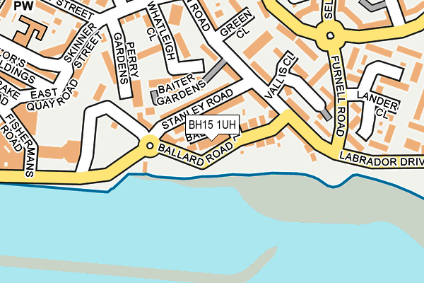 BH15 1UH map - OS OpenMap – Local (Ordnance Survey)