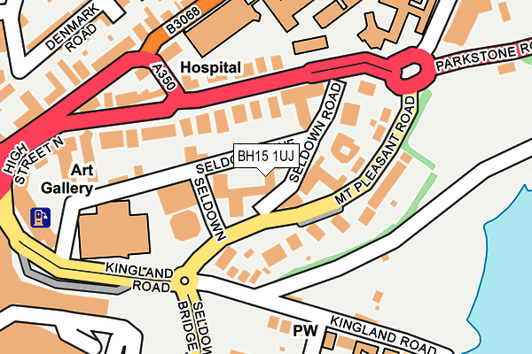 BH15 1UJ map - OS OpenMap – Local (Ordnance Survey)