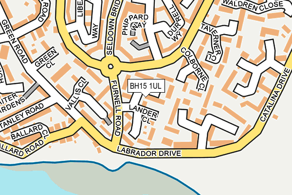 BH15 1UL map - OS OpenMap – Local (Ordnance Survey)